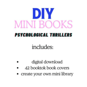 Psychological Thriller DIY Mini Books — Digital PDF Printout