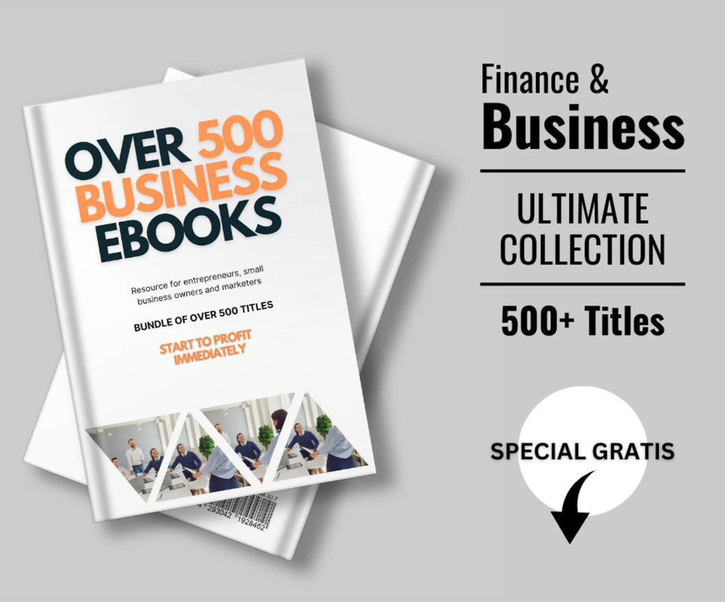 **PLR Bundle: 500+ Premium Business eBooks Collection + FREE Business Email Pack | Complete eBook Set**
