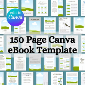 Canva eBook Template | Course Workbook Template | How to Create an eBook | 150-Page Editable eBook Template in Canva